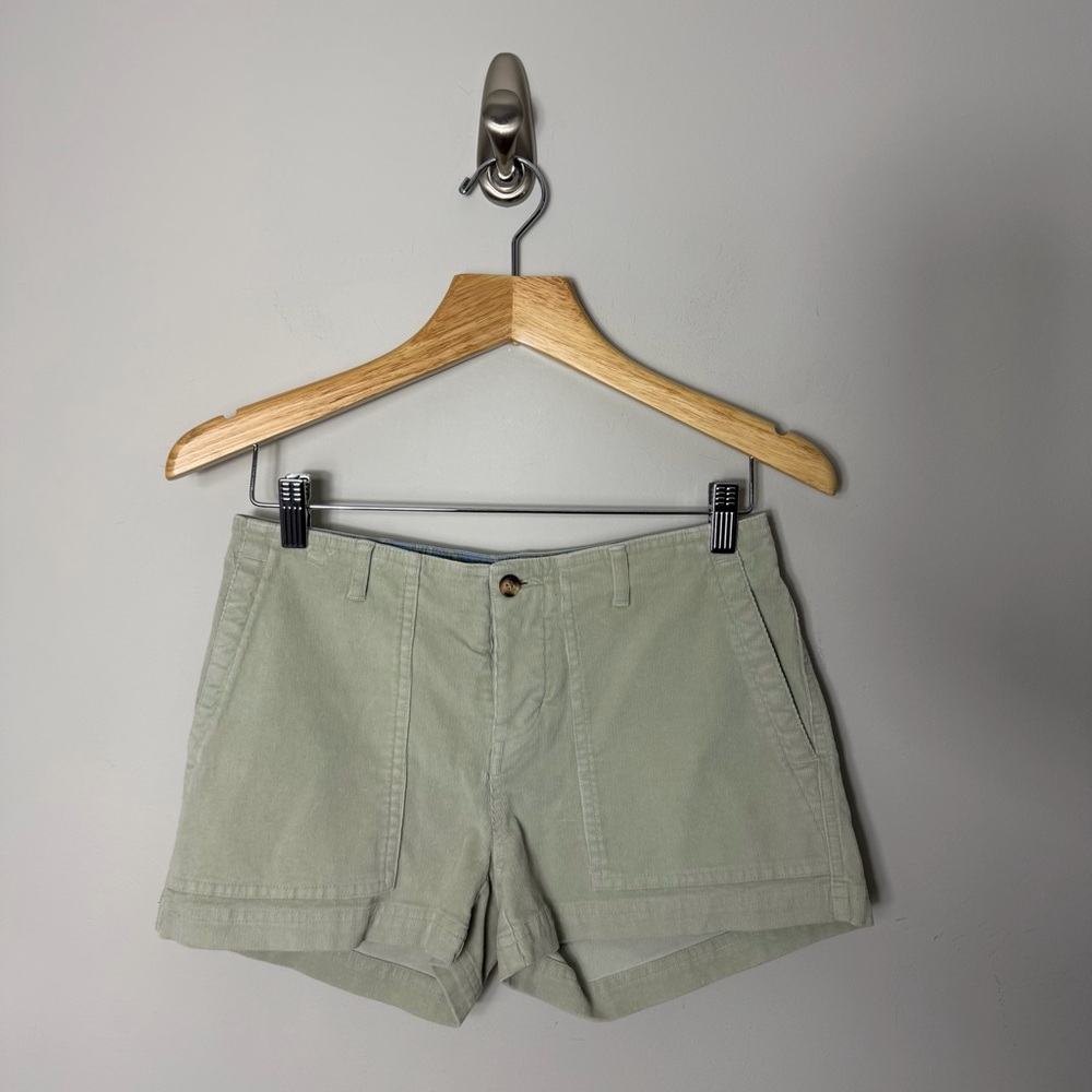Horny Toad & Co Corduroy Women’s Light Green Shorts Button Fly Size 4